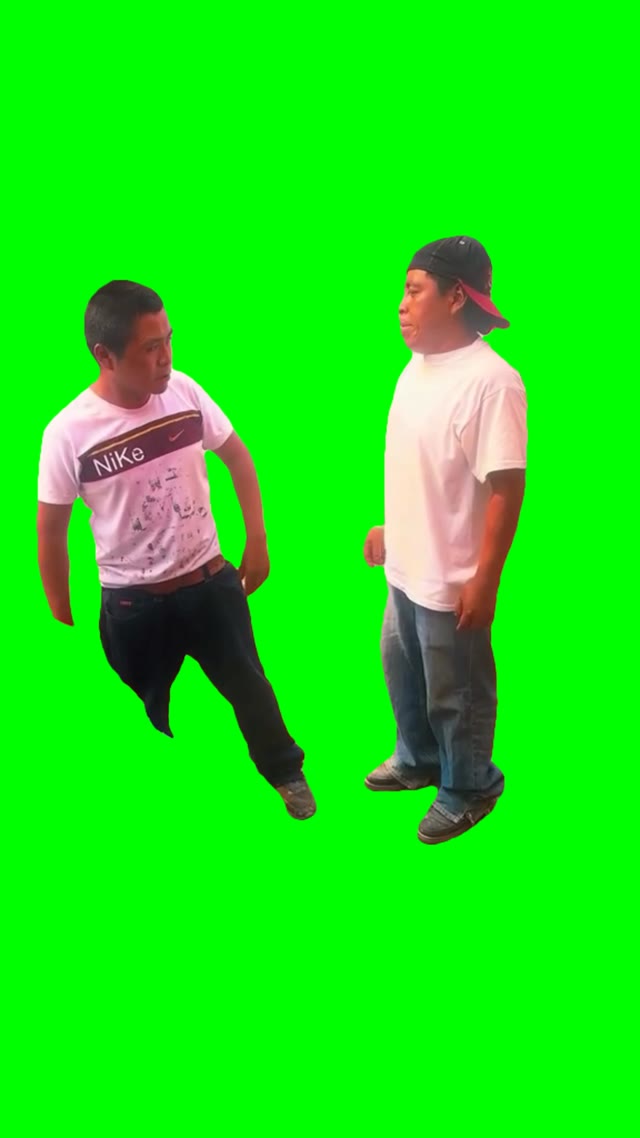 2 guys arguing green screen