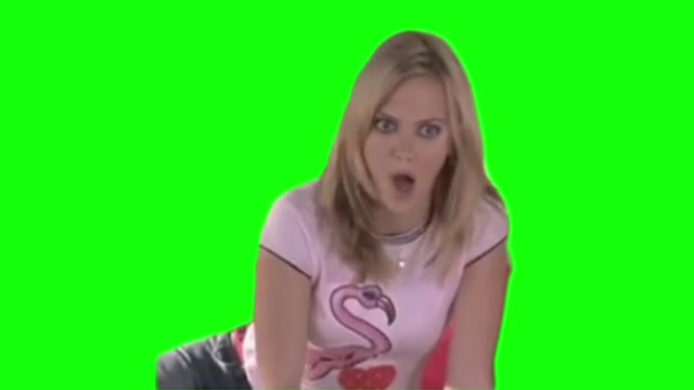 Acting surprised green screen