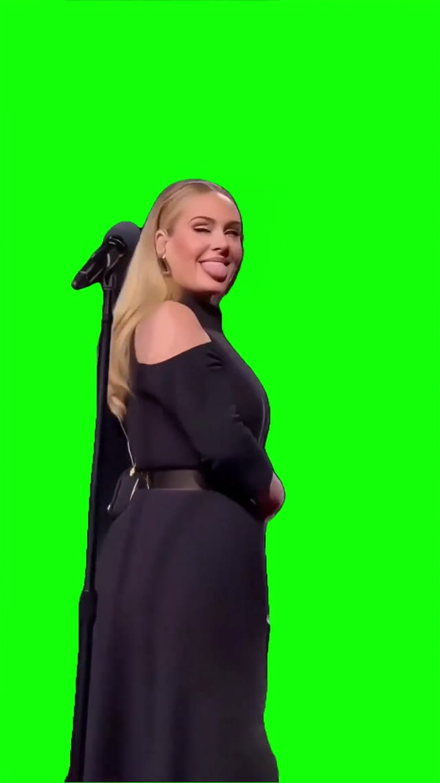 Adele sassy rumor has it green screen