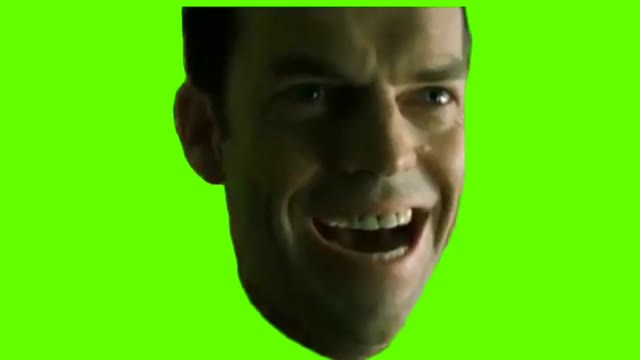 Agent Smith Laughing green screen