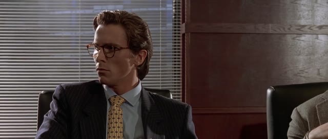 American Psycho Business Card Scene green screen