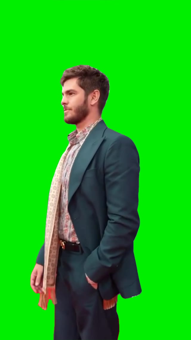 Andrew Rizzing green screen