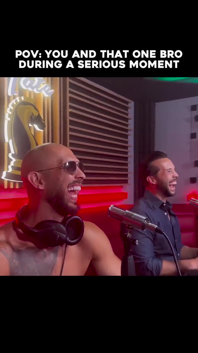 Andrew Tate and Tristan Tate Laughing green screen