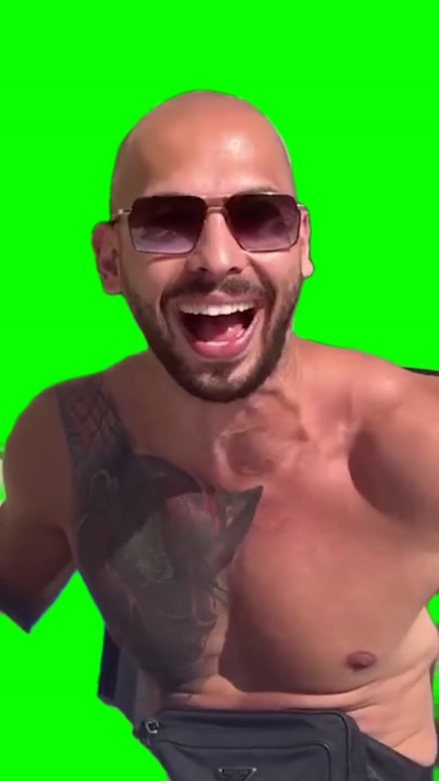 Andrew tate Someone had to flop the burgers green screen