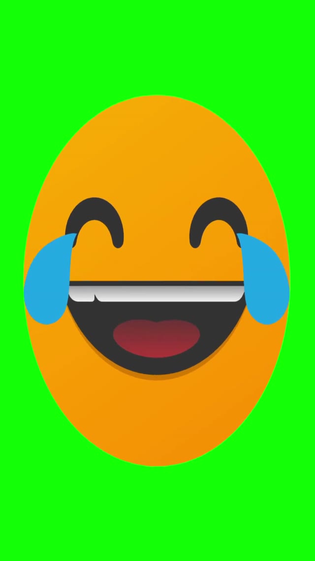 Animated Emoji Tears of Joy green screen