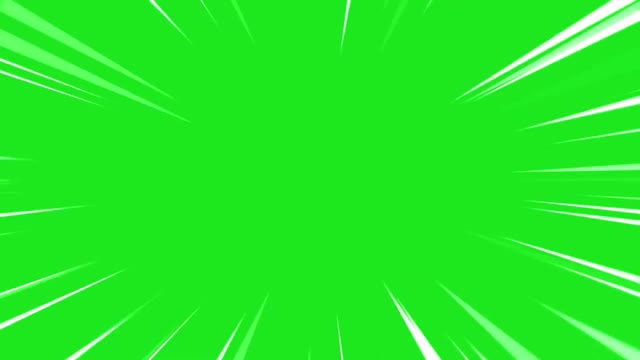 Anime zoom run view green screen
