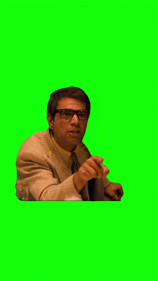 Arguing with Al Pacino green screen