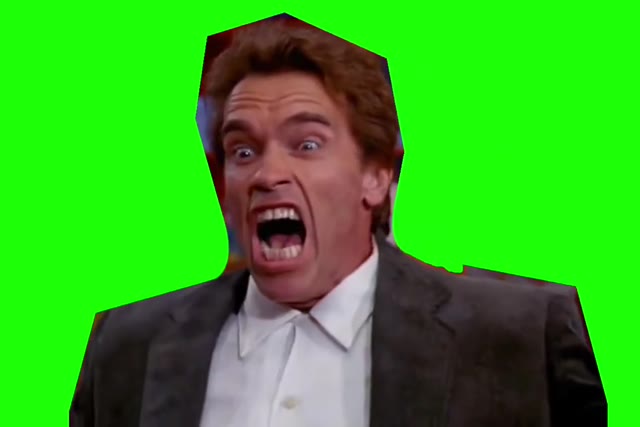 Arnold Schwarzenegger SHUT UP green screen