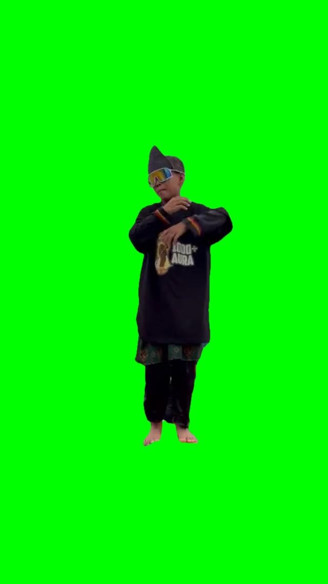 Aura farming kid  green screen