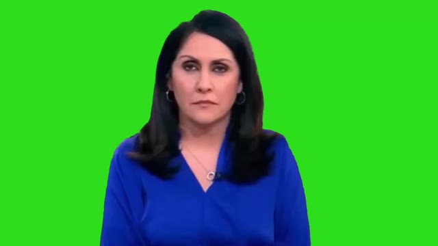 BBC newsreader middle finger countdown green screen