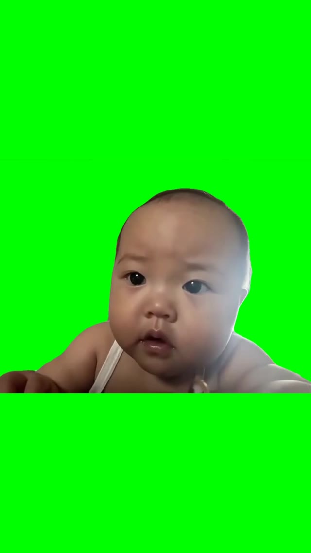 Baby wrapping in Chinese  green screen