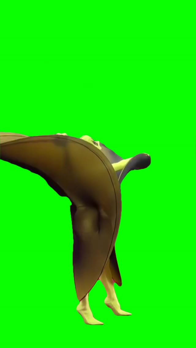Banana slow motion Greenscreen green screen