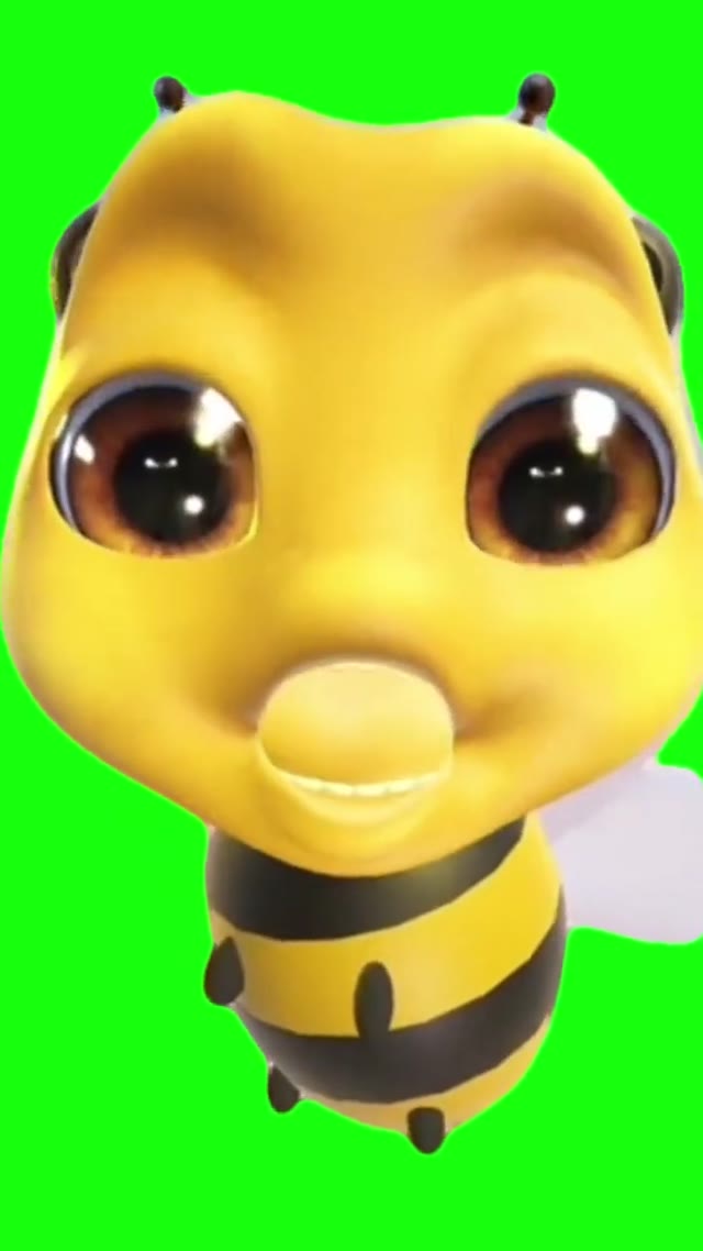 Bee Raising Eyebrows green screen