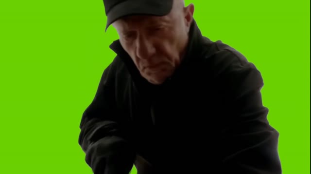 Better Call Saul Mike digging green screen