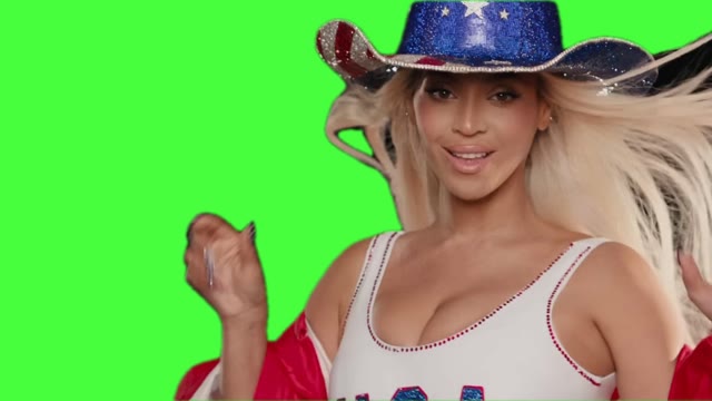 Beyonce Paris Olympics green screen