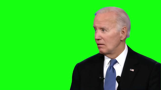 Biden confused green screen