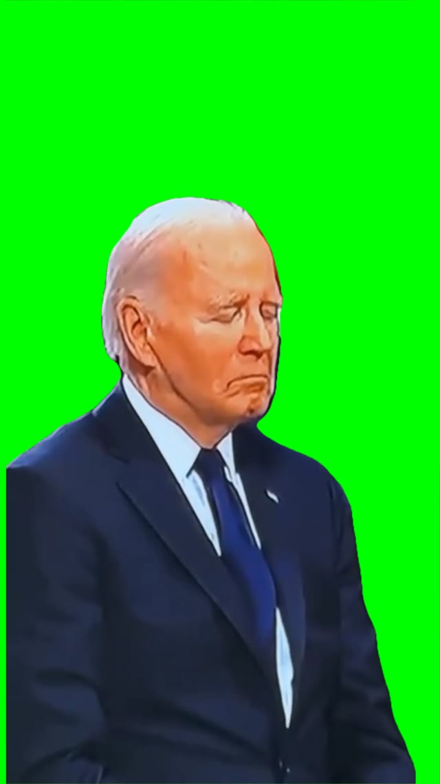 Biden sleeping green screen