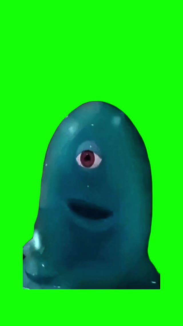 Blob bob stare green screen