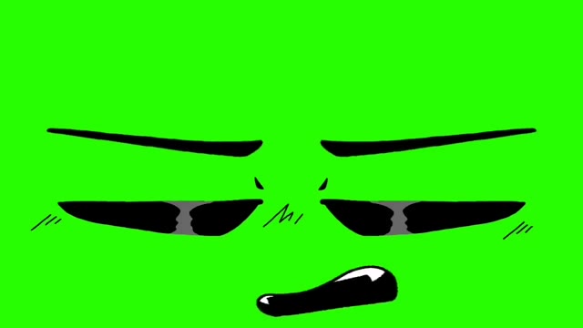 Blood pop eyes green screen