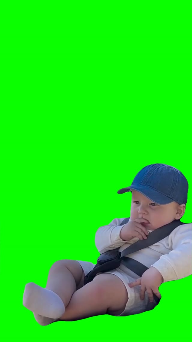 Boss baby chilling green screen