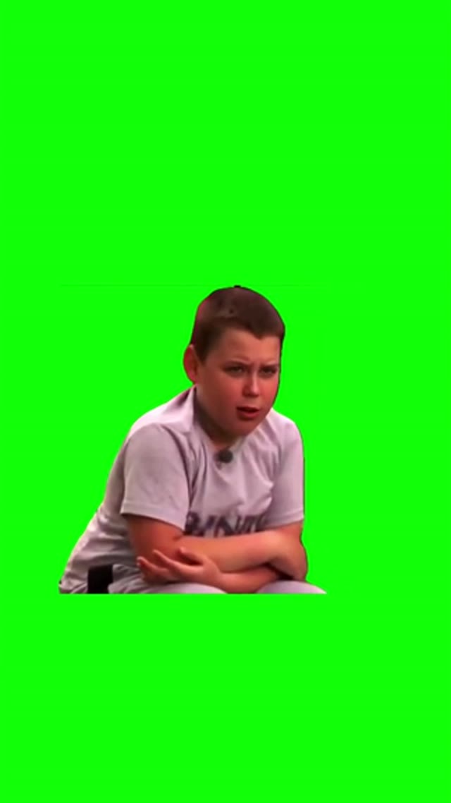 Boy Whining  green screen