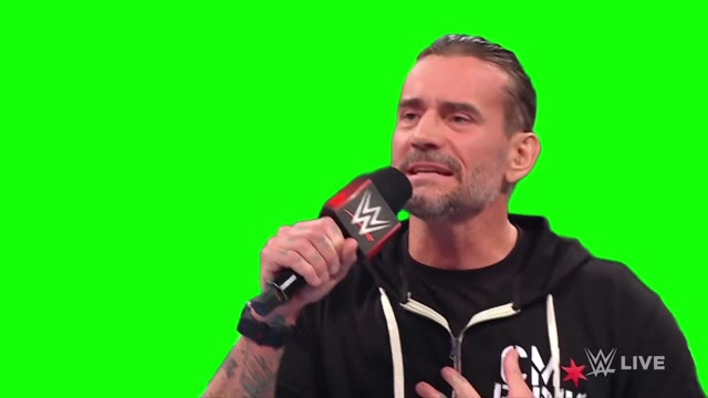 CM Punk because I can separate business from personal green screen