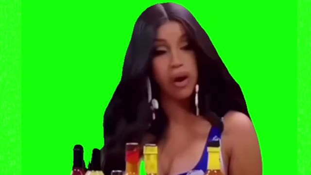 Cardi B oh shit green screen