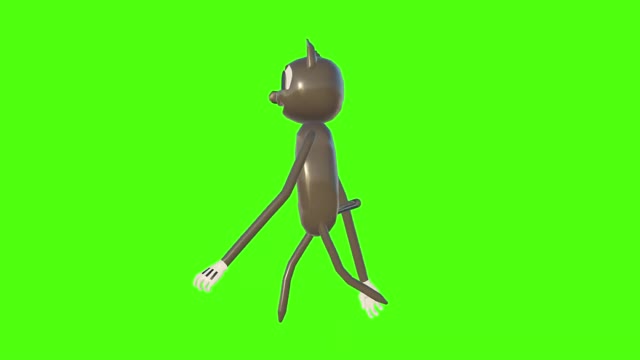 Cartoon Cat green screen