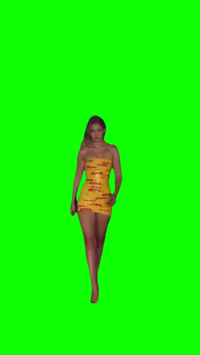 Cat walk green screen