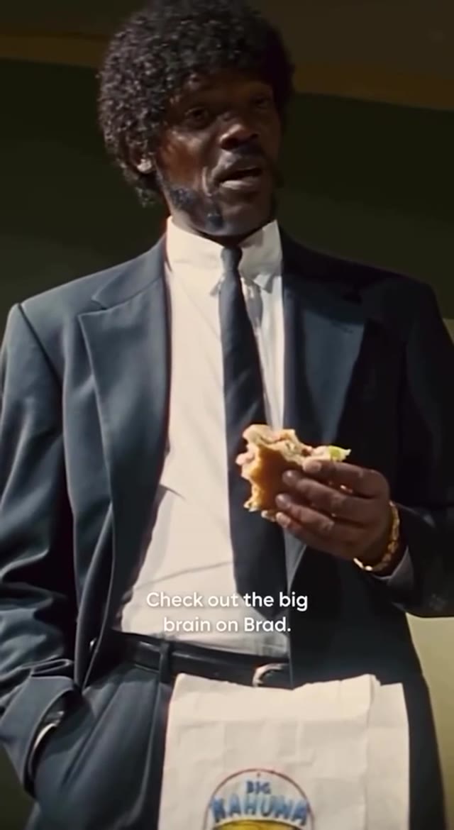 Check out the big brain on Brad green screen