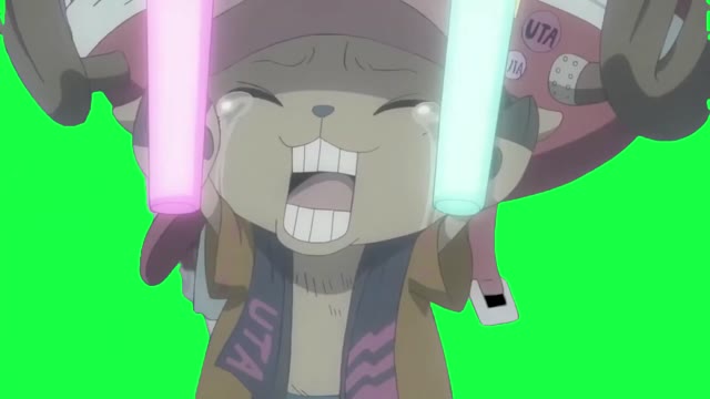 Chopper One Piece Anime green screen