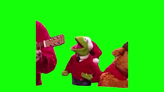 Christmas Kermit Dance green screen