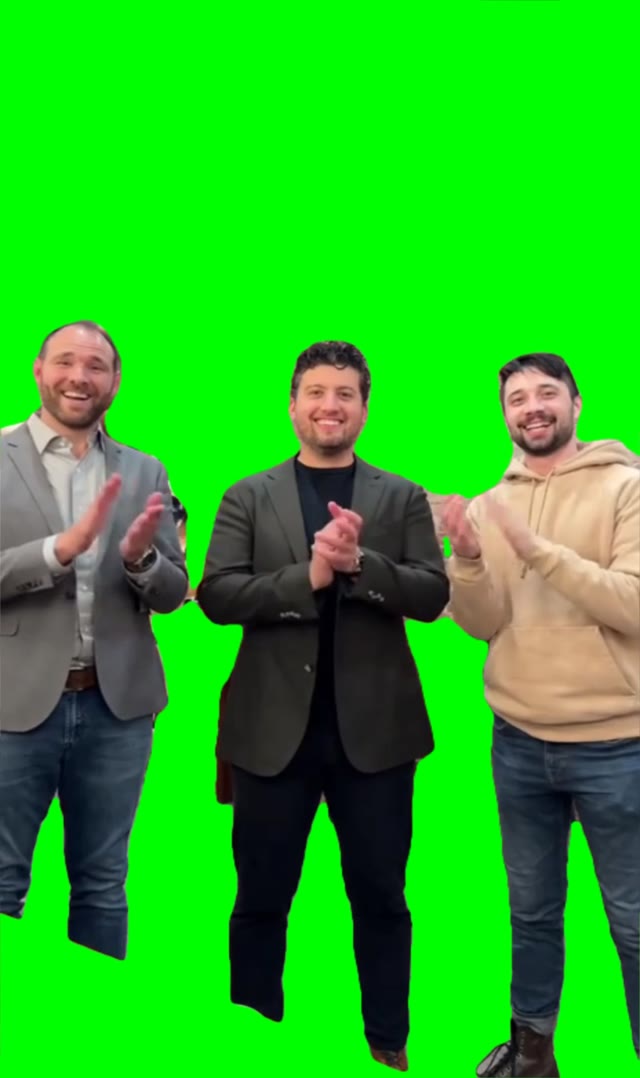 Clapping green screen
