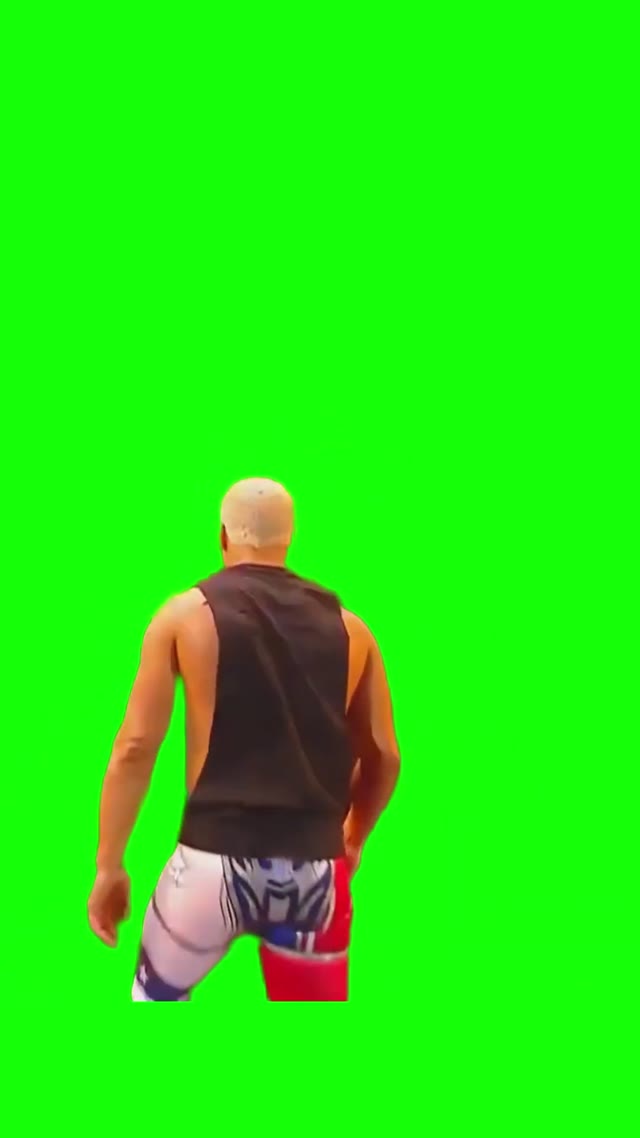 Cody Rhodes funny walk green screen
