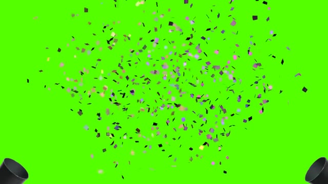Confetti Effect green screen