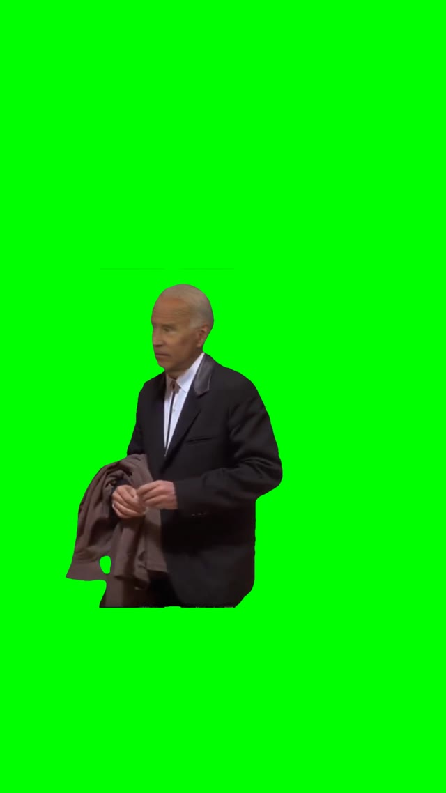 Confused Biden green screen
