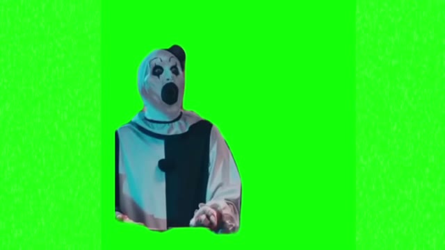 Creepy clown green screen