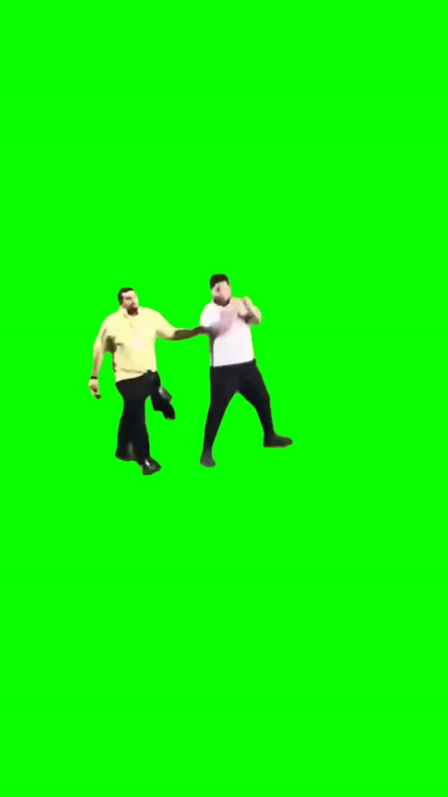 Crowd suiii green screen