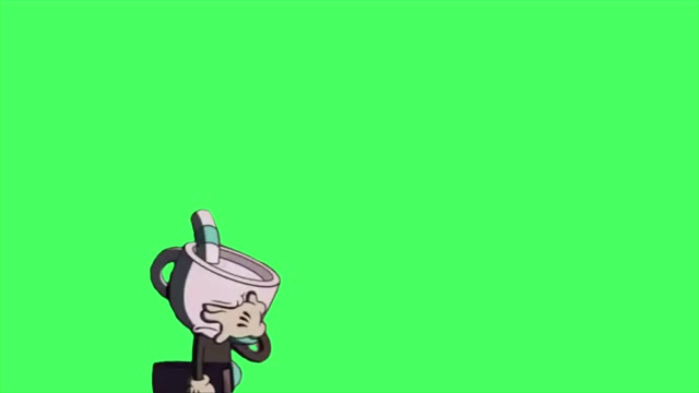 Cuphead Show mugman jumpscare 1 green screen