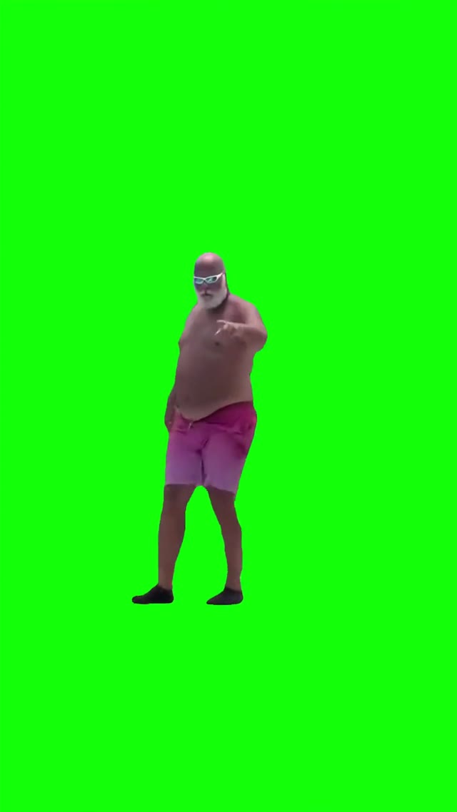 Dad dancing green screen