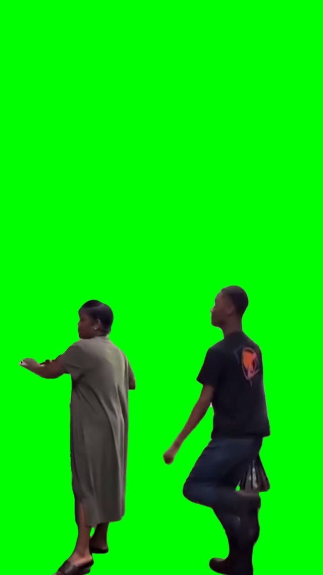 Dancing In front of mom being annoying green screen