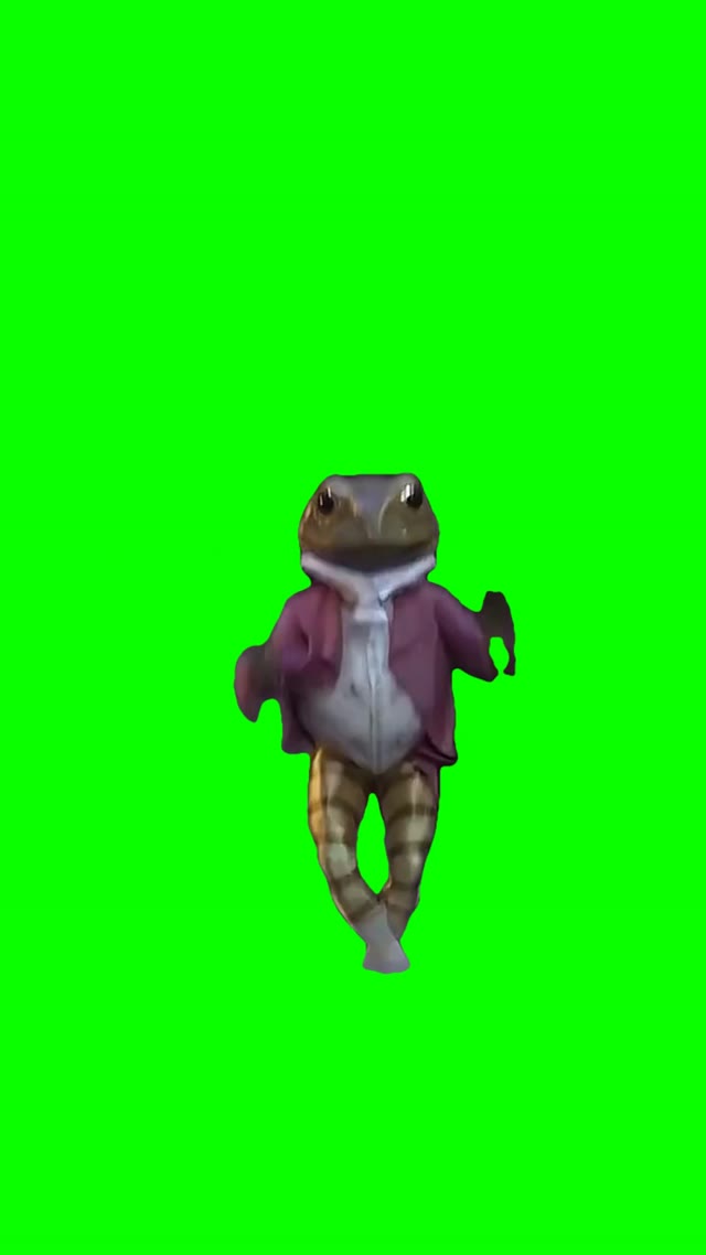 Dancing frog green screen