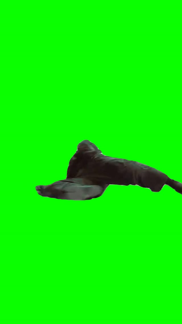 Dancing on floor green screen