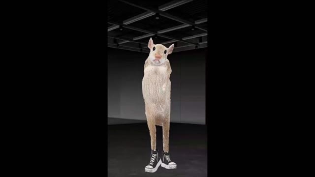 Dancing rat  green screen