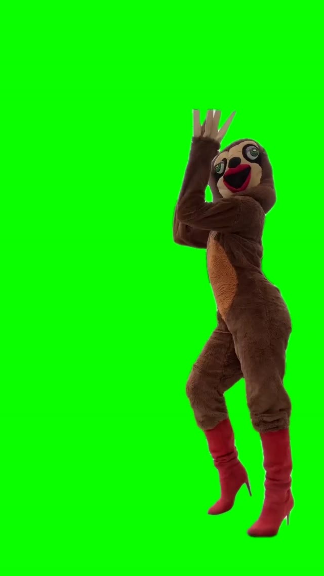 Dancing sloth green screen