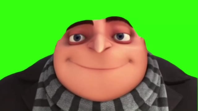 Despicable me Gru walking green screen