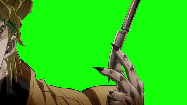 Dio Knife Hand green screen