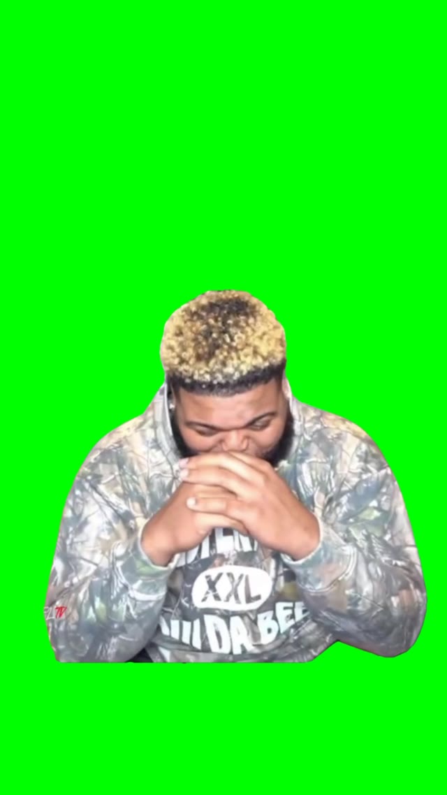 Druski giggling green screen