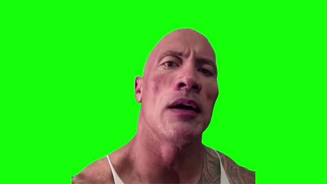 Dwayne Johnson Eyebrow green screen