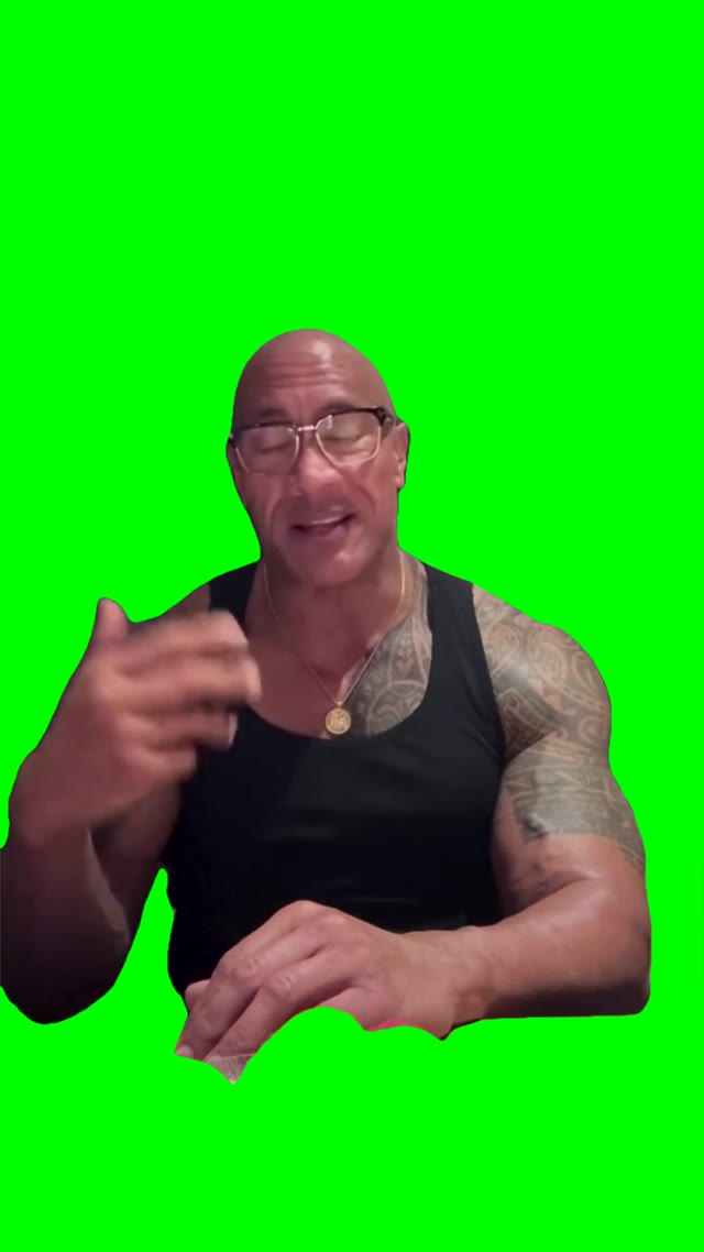 Dwayne Speaking Nonsense green screen